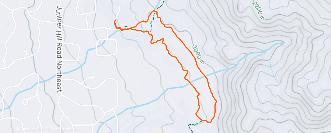 Map of the activity, Afternoon Walk