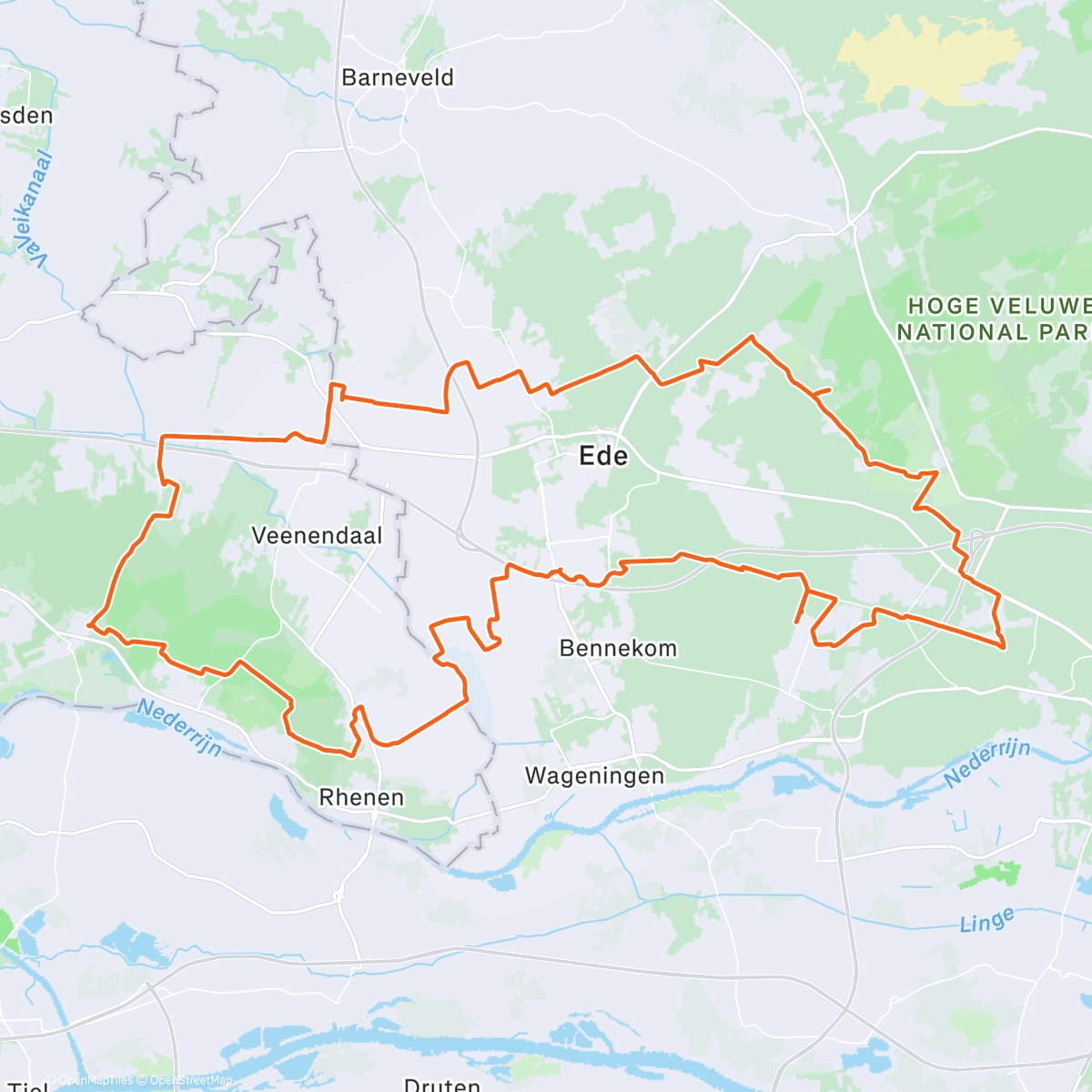 Карта физической активности (Nog een laatste avontuur van 2025. Gravel Ede met FP)