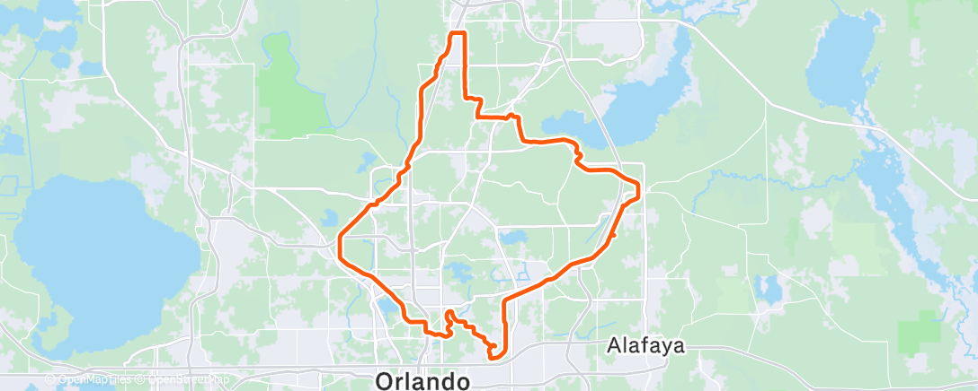 Map of the activity, Afternoon Ride