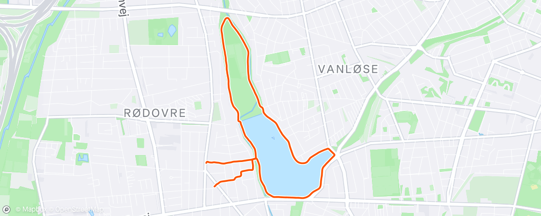Map of the activity, Evening Run