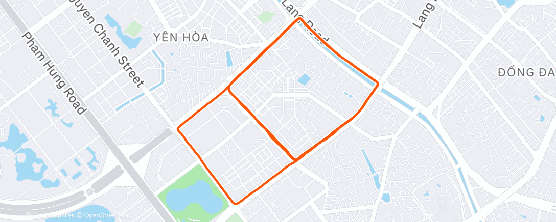 Map of the activity, Morning Run