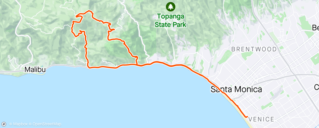 Map of the activity, Las Flores Shueren Saddle Peak Tuna