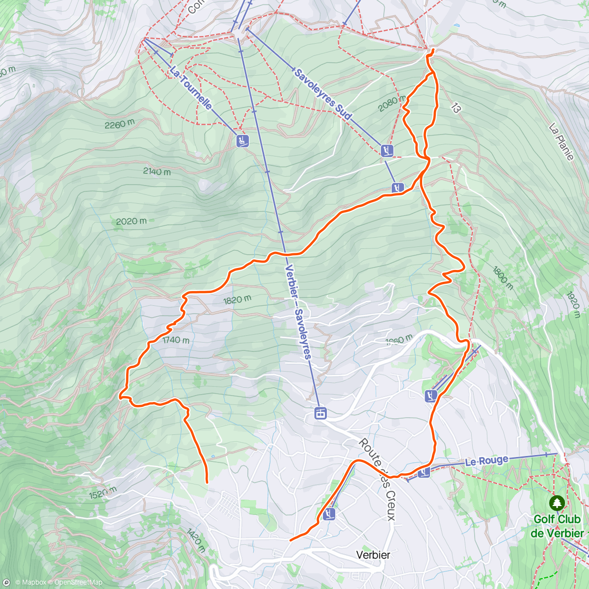 Map of the activity, First time I've had to wear an avalanche transceiver for some afterwork exercise