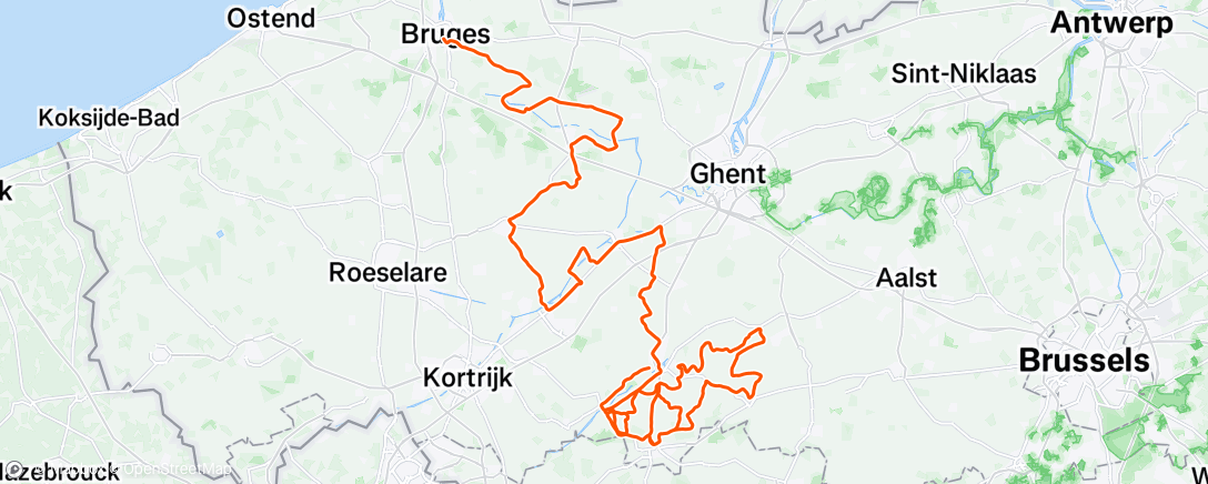Map of the activity, Sortie vélo le matin