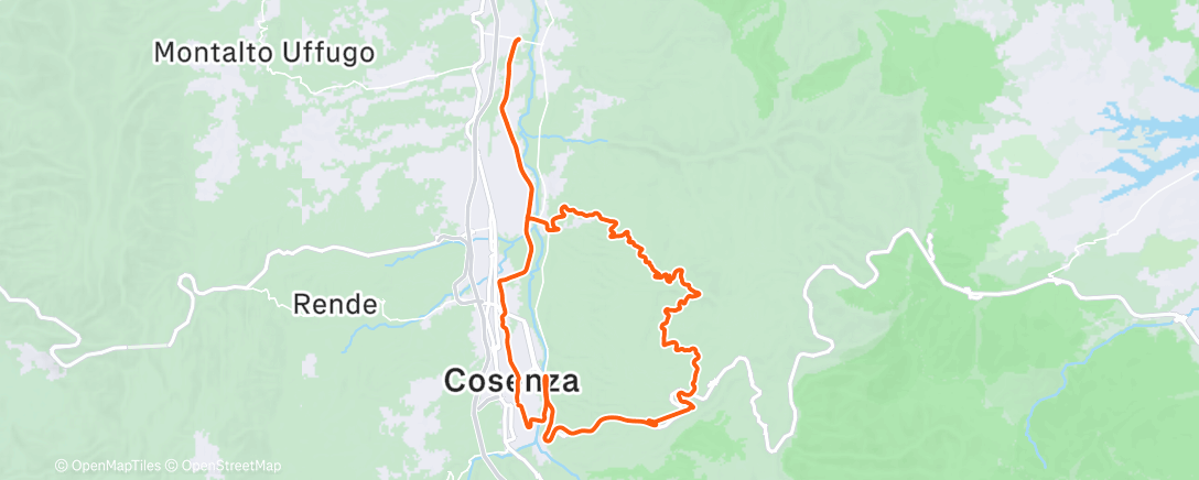 Map of the activity, Pedalata mattutina