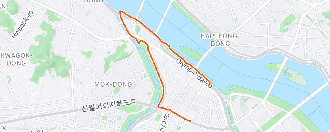 Map of the activity, Run 68