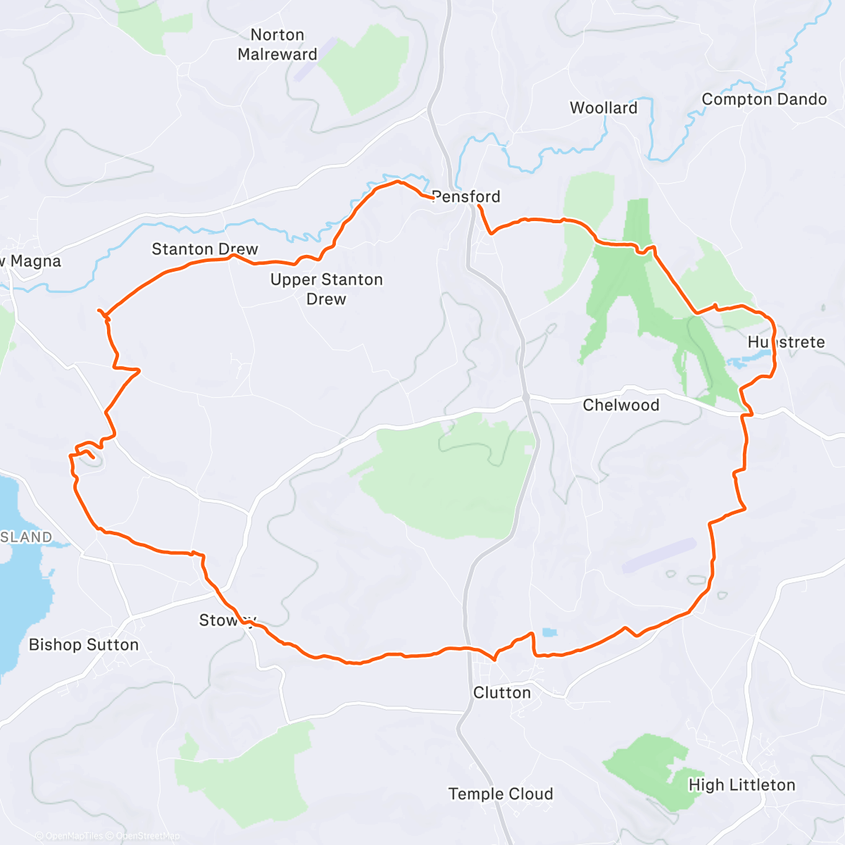Карта физической активности (Pensford Circular Half)