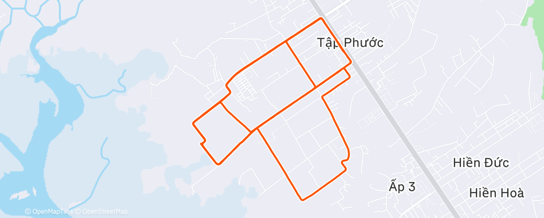 Map of the activity, Morning Run