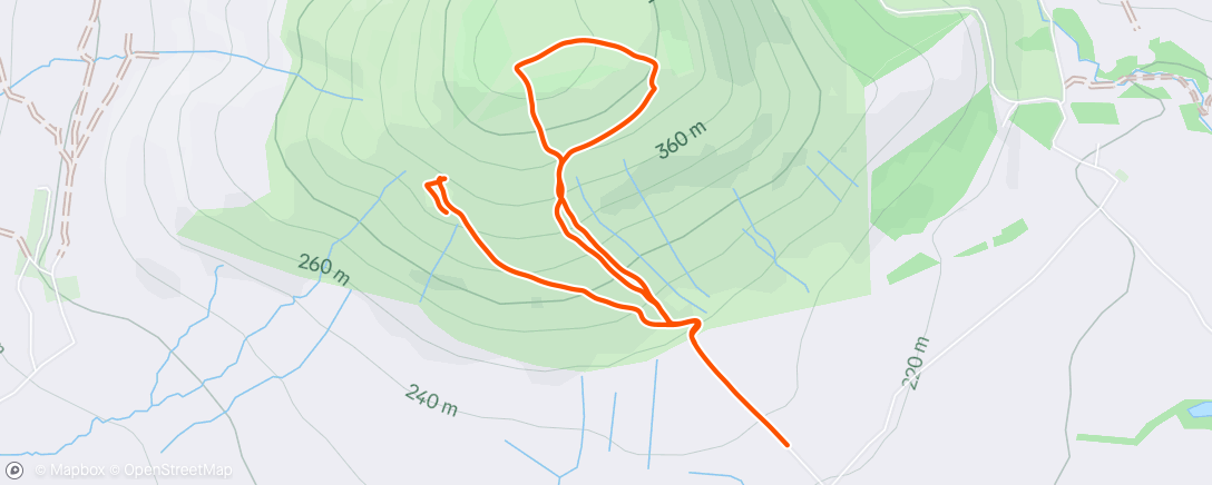 Map of the activity, Evening Hike