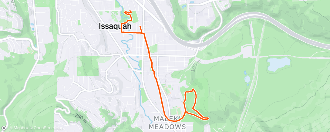 Map of the activity, Evening Hike