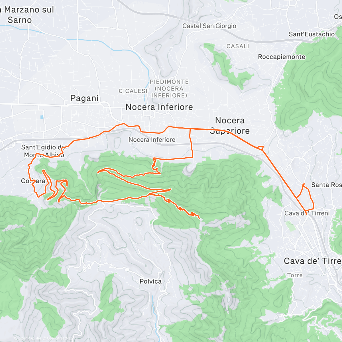 Map of the activity, Augurio alle Antenne poi Chiancolelle 🇮🇹💪