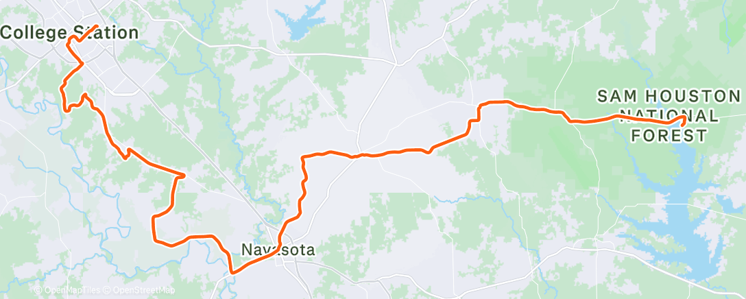 Map of the activity, Morning Ride