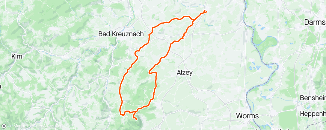 Map of the activity, Appelbachtal - Ruppertsecken - Donnersberg