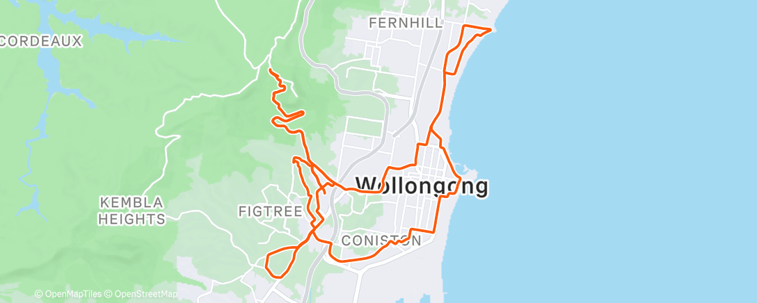 Map of the activity, Morning Ride