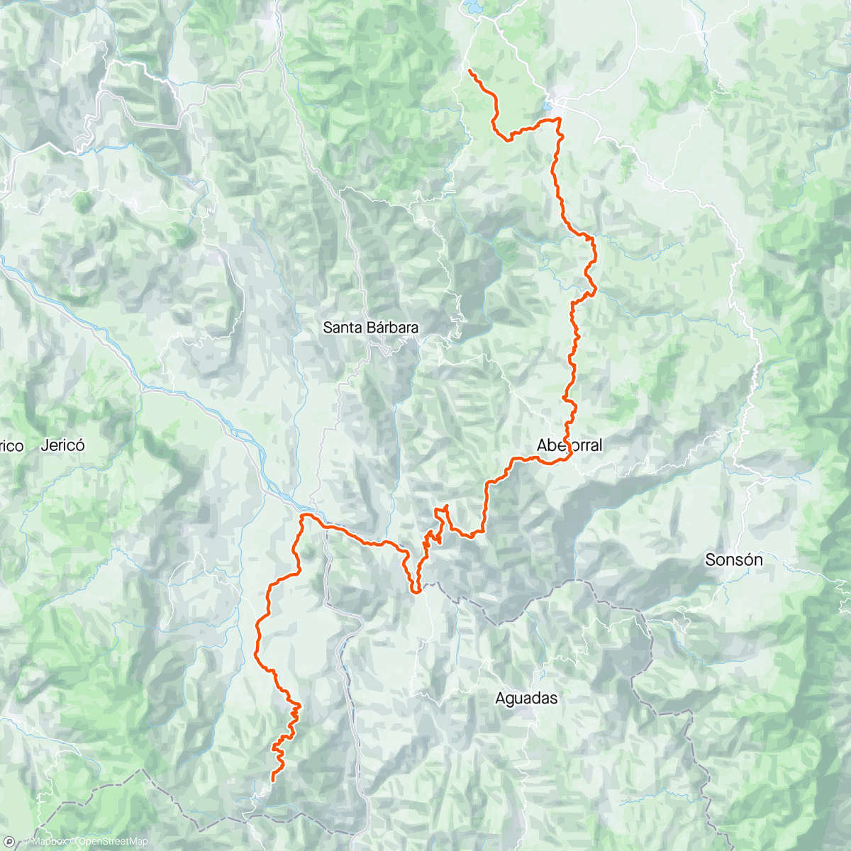 Map of the activity, Gravel ExPlr Tour Caramanta Retiro