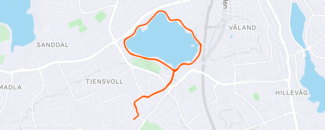 Map of the activity, Evening Run