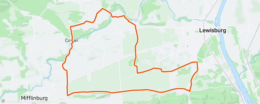 Map of the activity, Morning Ride with Anna and Randy