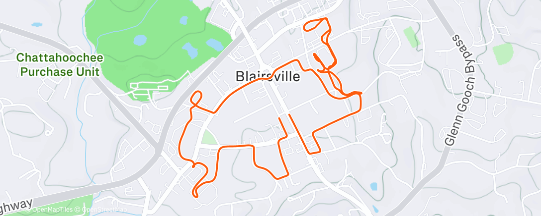 Map of the activity, Tooling around town.