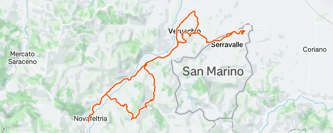 Mappa dell'attività Ciclismo