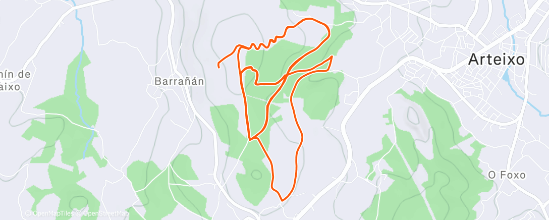 Карта физической активности (Afternoon Mountain Bike Ride)