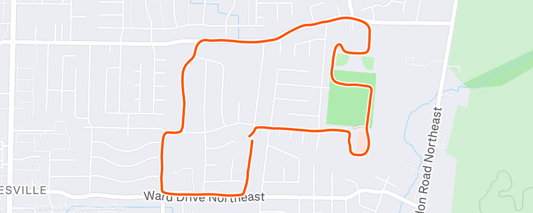 Map of the activity, To much pavement