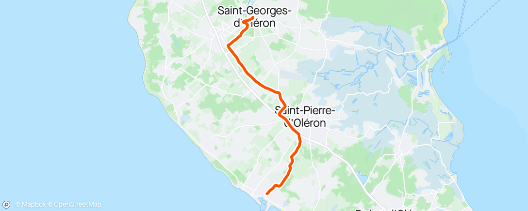 Map of the activity, St george d’oleron- la cotinniere