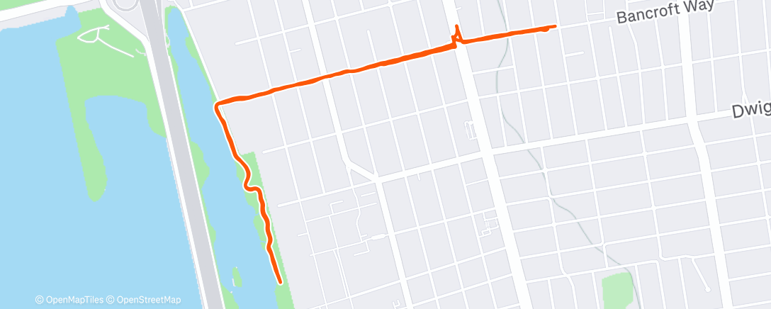 Map of the activity, Afternoon Run