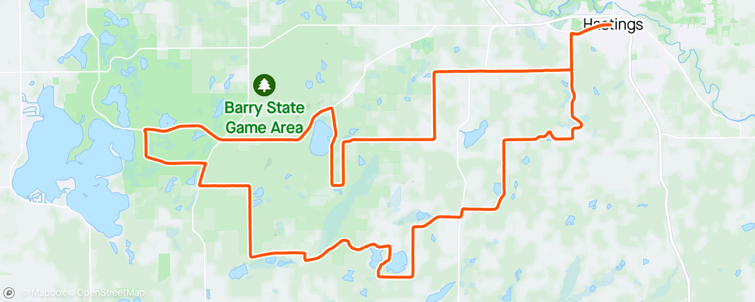 Map of the activity, 2024 Barry Roubaix 36er