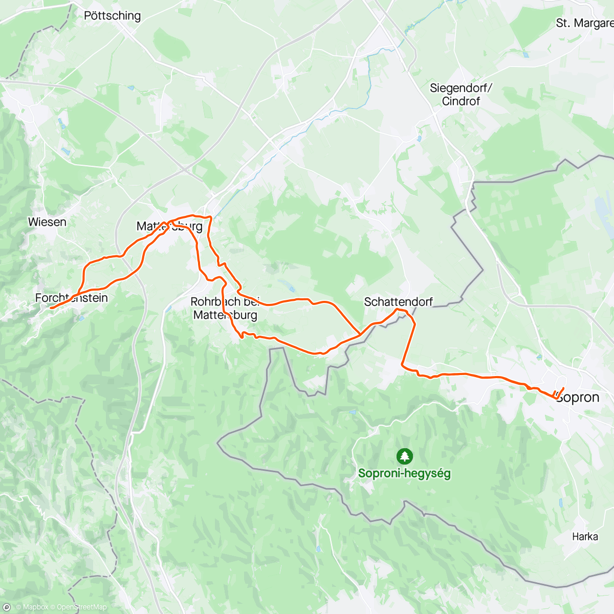 Mapa de la actividad, Pünkösdi tekerés 2.