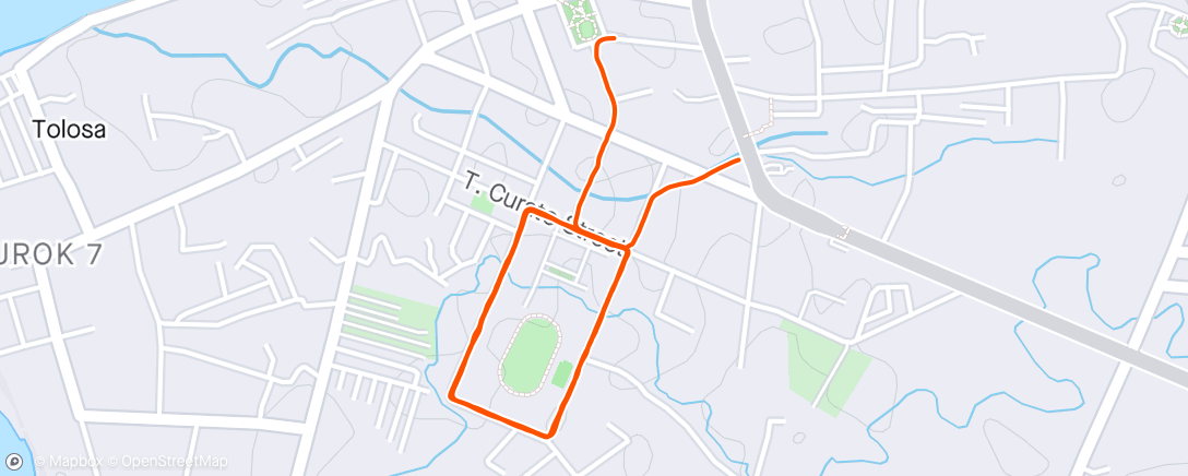Map of the activity, Afternoon Run Negative Splits