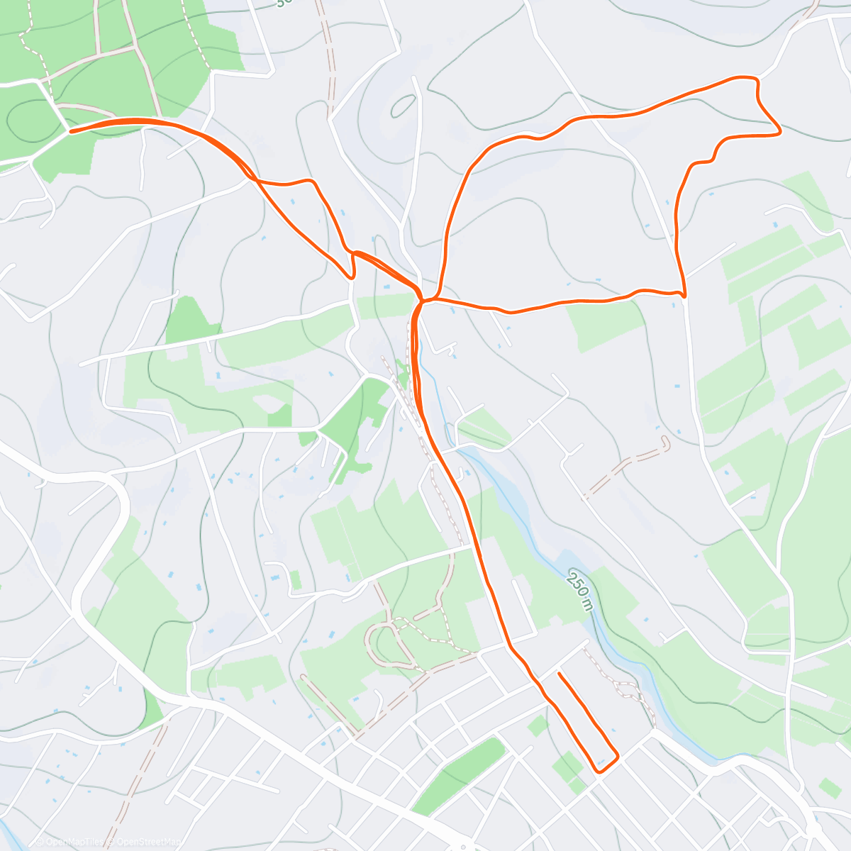 Map of the activity, Lunch Run