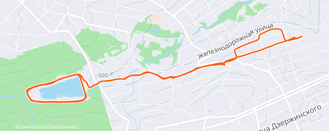 Map of the activity, Утренний забег