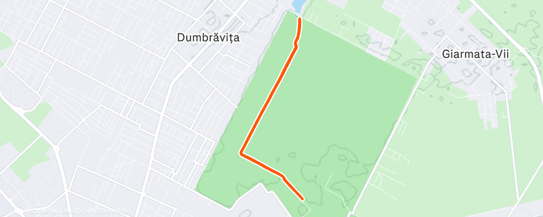 Map of the activity, Morning Run
