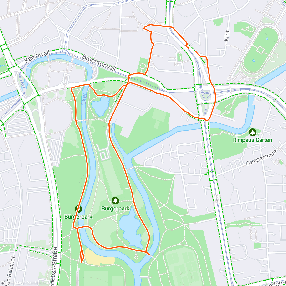 Kaart van de activiteit “Kurze Runde mit dem Schatz 😍 im Braunschweiger Bürgerpark”