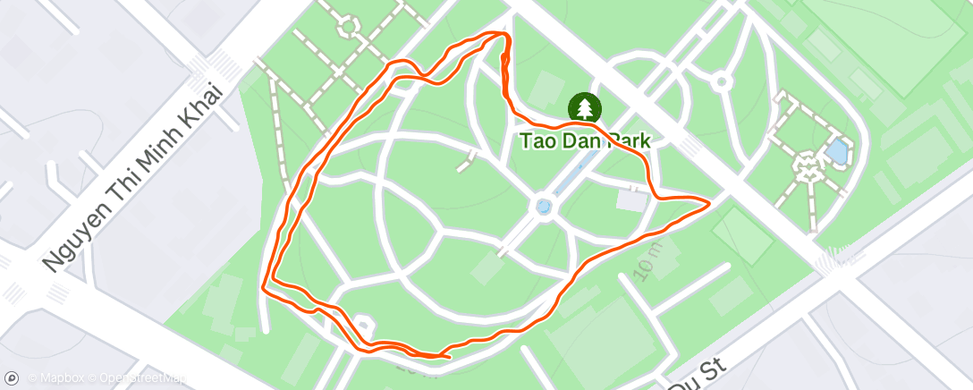 Map of the activity, Evening Walk