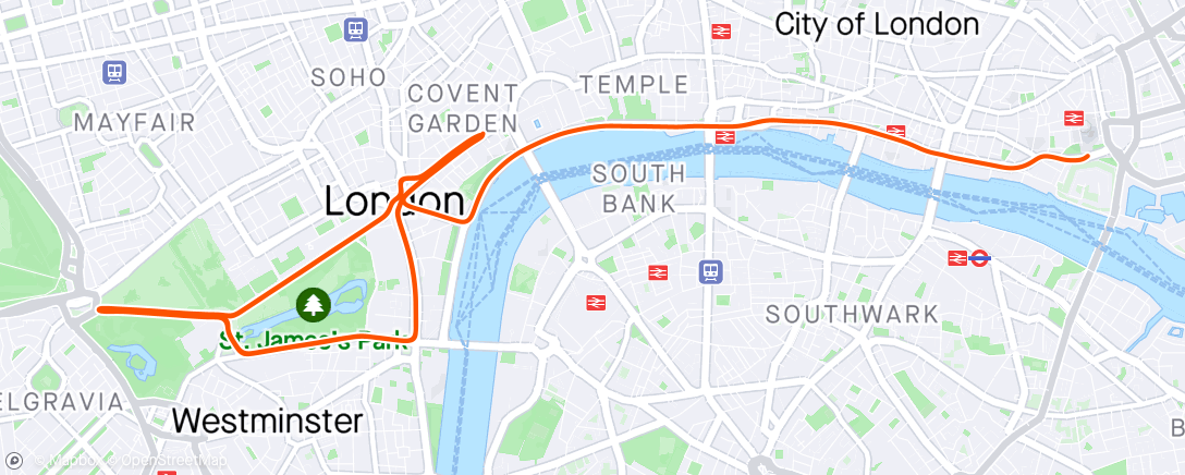 Map of the activity, Zwift - Race: DBR Wednesday Race (B) on Classique in London