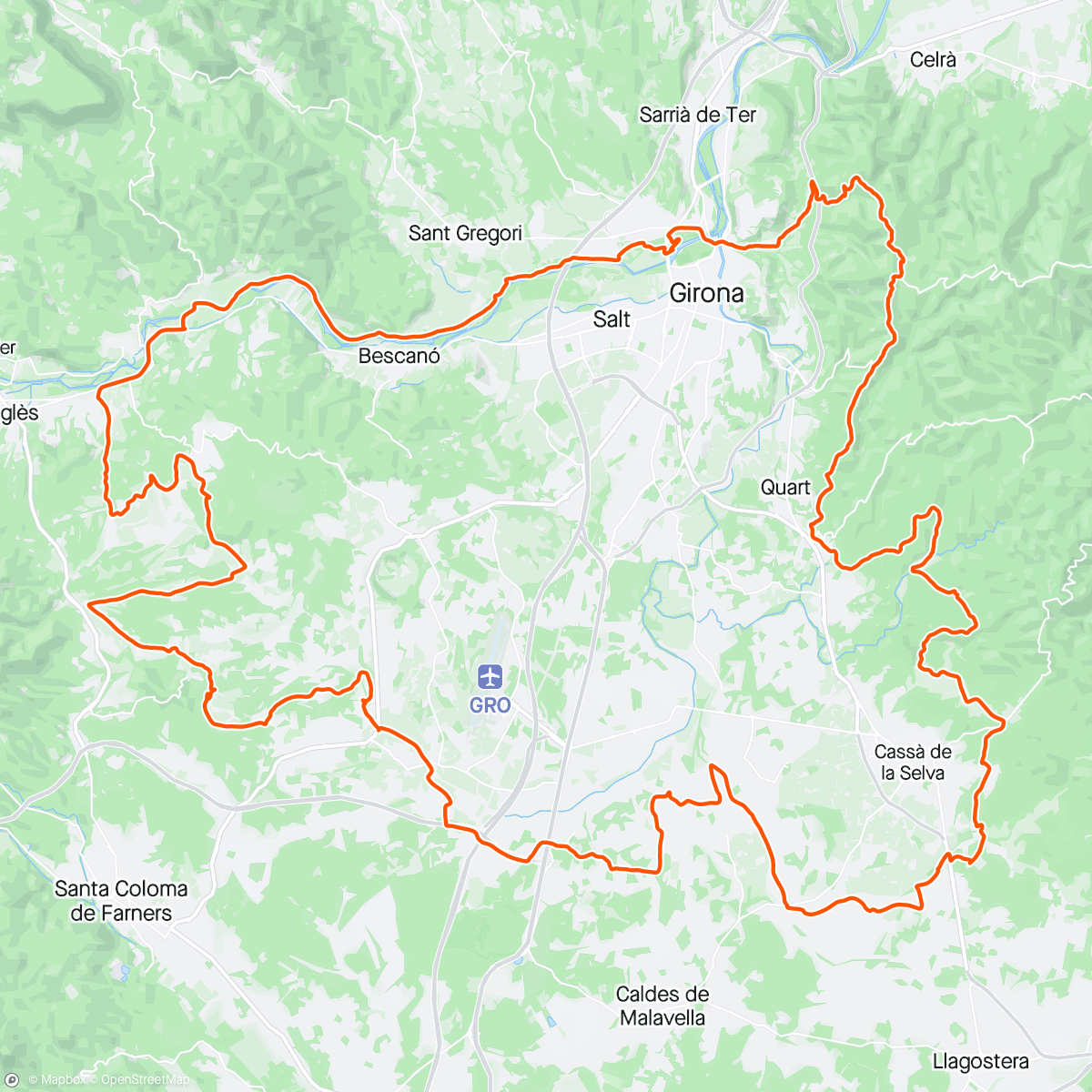 Map of the activity, Traka - 100 km 👌👏💚
