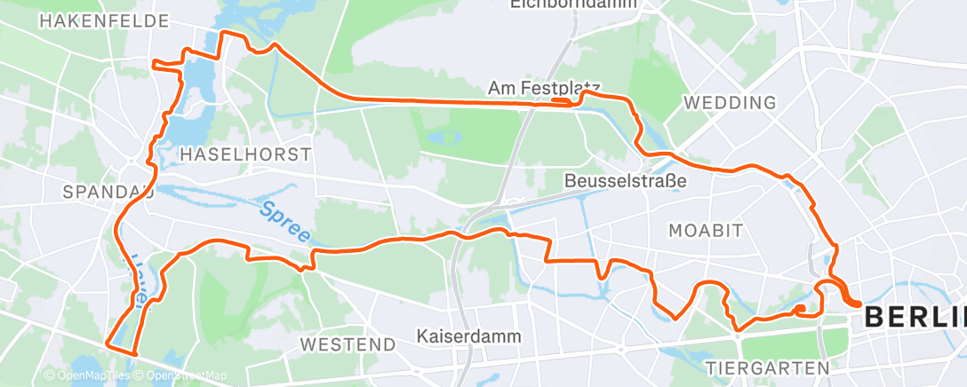 Map of the activity, Morning Hike