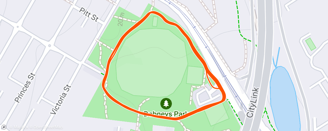 Map of the activity, 12km Easy Run (Runna)
