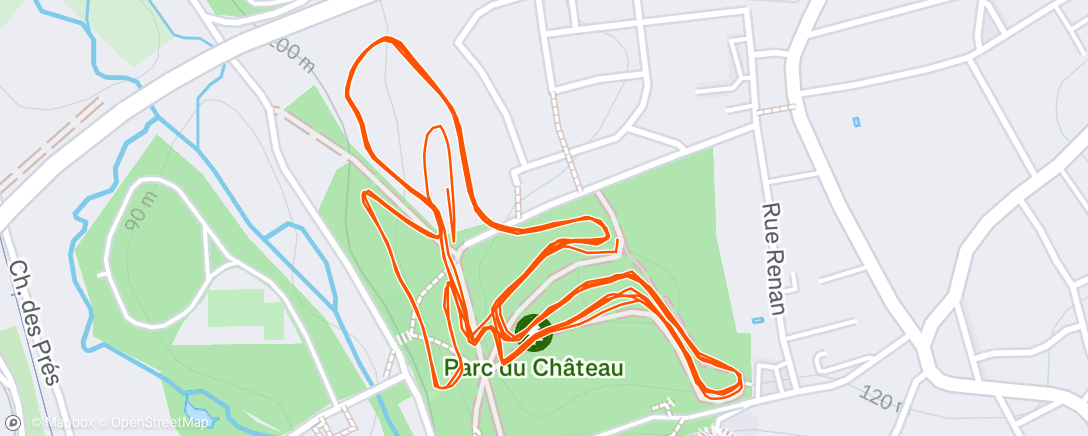 Map of the activity, Cross du Chateau