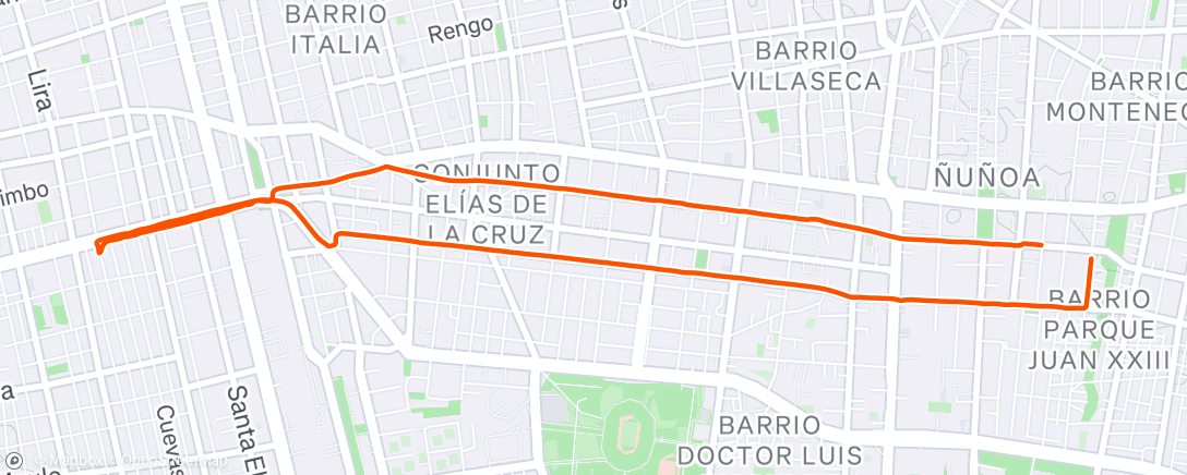 Map of the activity, Vuelta ciclista por la tarde