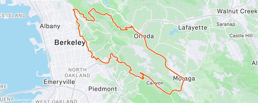 Map of the activity, Afternoon Ride