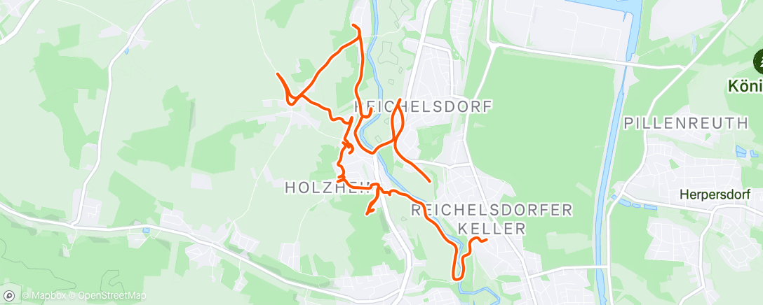 Map of the activity, Mittagslauf