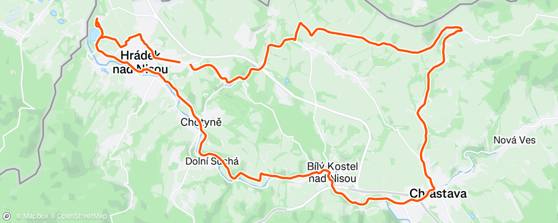 Map of the activity, Evening Mountain Bike Ride