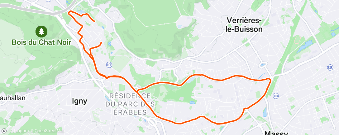 Kaart van de activiteit “Course à pied dans l'après-midi”