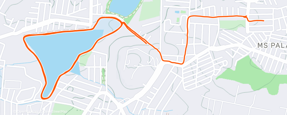 Map of the activity, Afternoon Run
