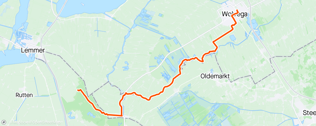 Map of the activity, Wolvega - Rutten