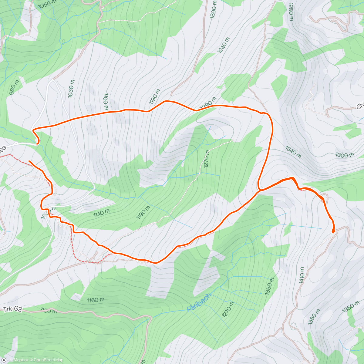 Map of the activity, Tanzboden