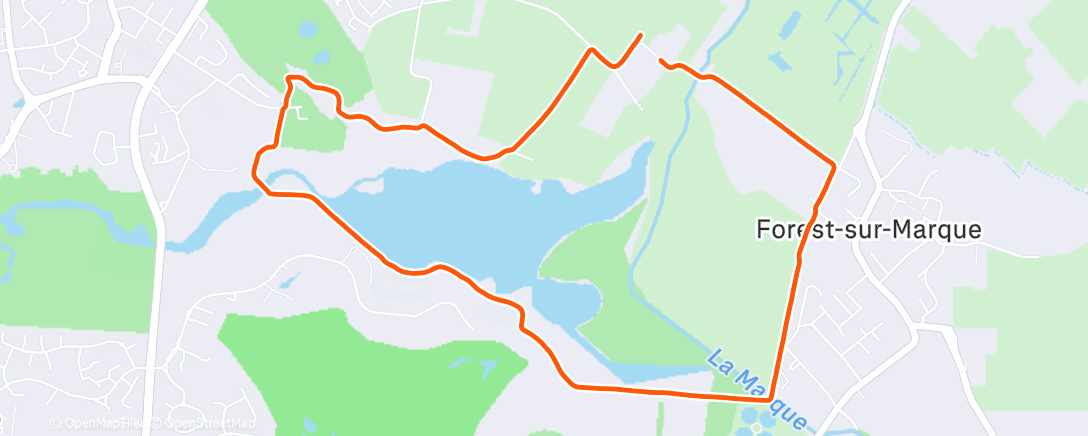 Map of the activity, 120 / 10km en amoureux