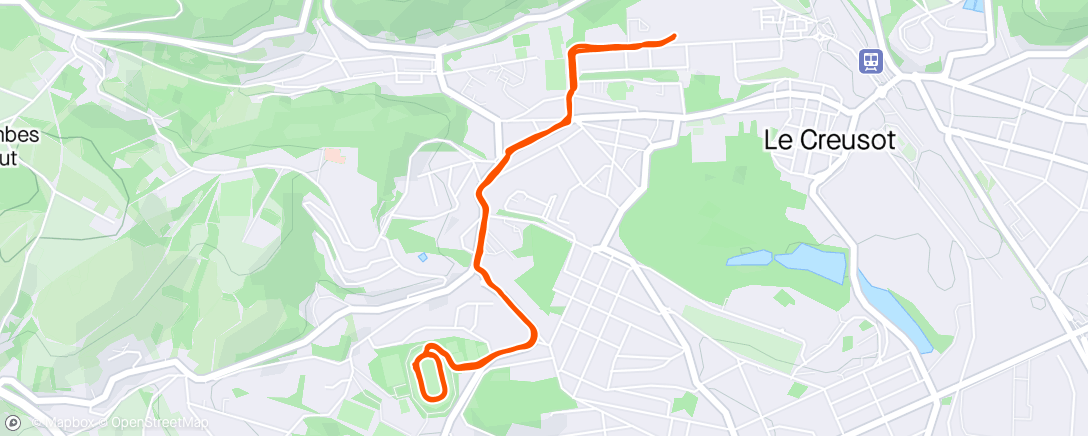 Карта физической активности (Course à pied le midi)